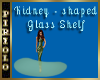 Kidney-Shape Glass Shelf