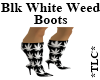 *TLC* Blk Wht Weed Boots
