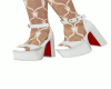Heels white/red lace