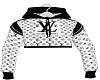 LV Crop Hoody White