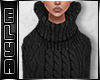 black braided sweater