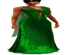 Green Sheer V Gown