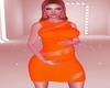 M!Pregnant orange dress