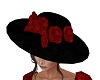 Victorian Hat Red & Blk