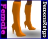 Orange Stiletto Boots