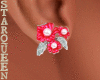 Silver Red Earring