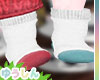 Blue / Red Socks