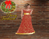 holiday gown red & gold