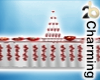red/white wedding buffet