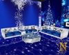 Blue Silver Xmas Couch