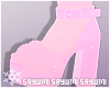 あII Pink Fluffy Heels