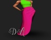 |DA| Req Lime/Pink Gown