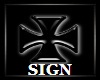 Z 3D Iron Cross PVC Sign