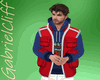 Furry Blue Red Coat