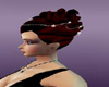 red and black updo