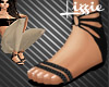 *L* Flat Sandals Black