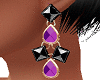 Black+purple Earrings