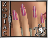 iridescent Fushia Nails