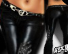(X)black leather legging