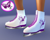ice skates, white&purple