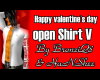 Valentine`s open Shirt