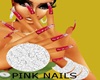 Pink&White Dot Nails