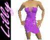 Sexy short purple dress