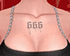 Chest Tattoo 666