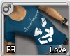 -e3- Blue Love T-Shirt:M