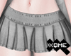 Grey Denim Pleated Mini