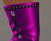 +LEATHER BOOTS PURPLE+