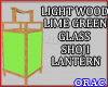 LW L Green G Shoji Lamp