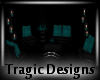 -A- Goth Couch Set Teal