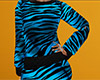 Teal Tiger Stripe PJs Full (F)