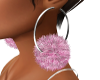 Pink Fuzzy Earrings
