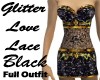 Glitter Love Lace Black