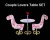 Couple lovers table set