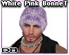 White Pink Bonnet Cap