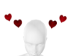 Head floating hearts