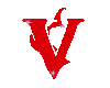 Letter V Red Sticker