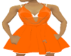 cowl dress orange