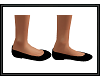 {G} Black Flat Sandals