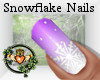 Purple Snowflake Nails