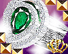 Teardrop Emerald Ring