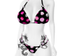 Pink skully tat bikini