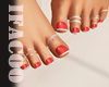 Feet French Nails Red