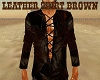 Leather Shirt Brown