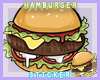 {W} Hamburger Sticker
