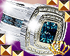Plat Blue Diamond Ring