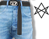 flower blue jeans